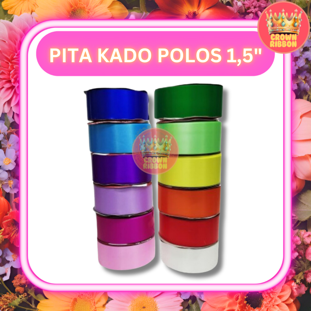 

Pita Jepang Plastik Kado Polos Besar 1.5 inch = 4 cm