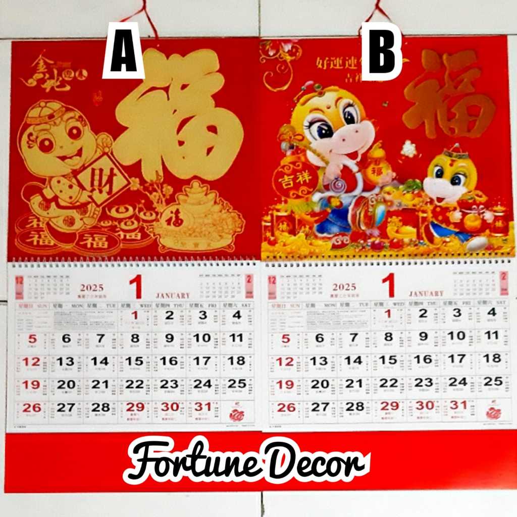 

Kalender bulanan gantung 2025 imlek china hongkong tahun ular