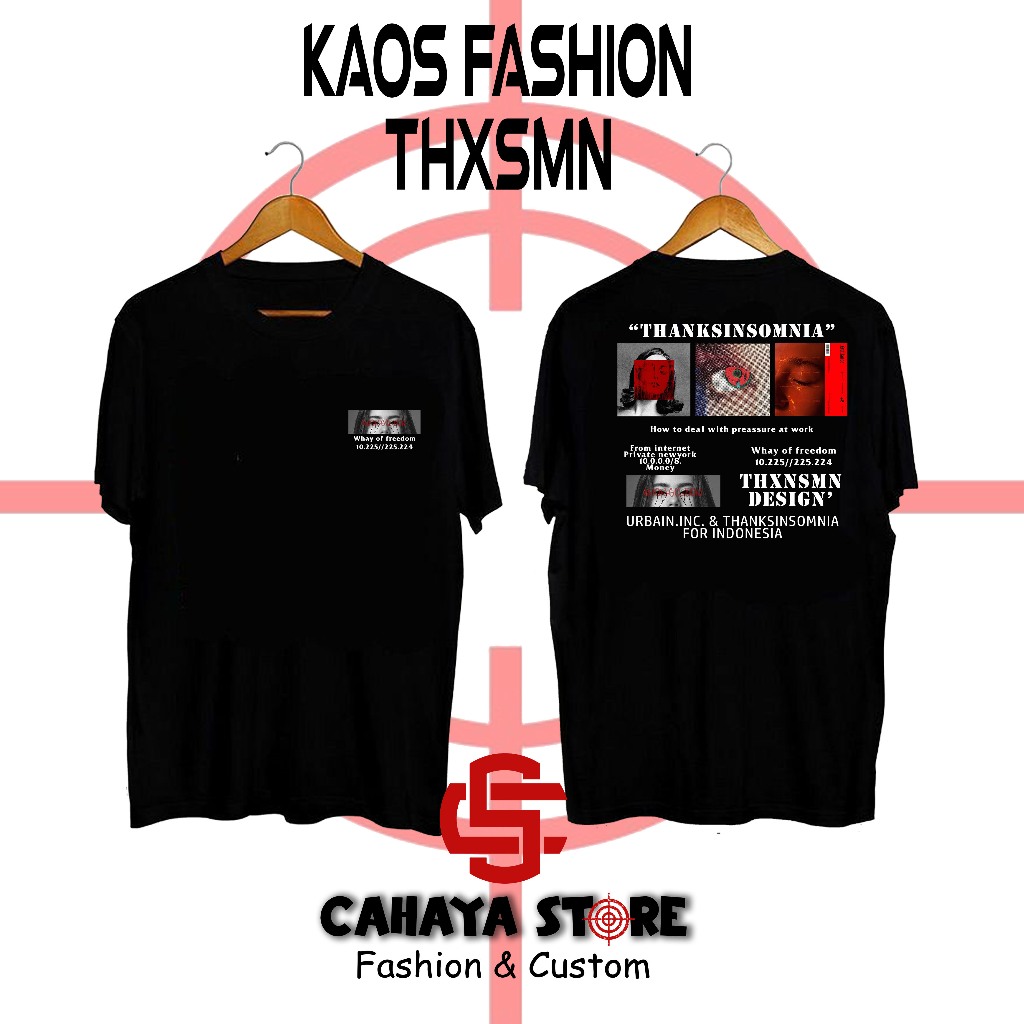 TSHIRT KAOS THXSMN  - Koas Thank insomnia Premium Distro | KAOS DISTRO CATOON COMBED 30S | KAOS THXS