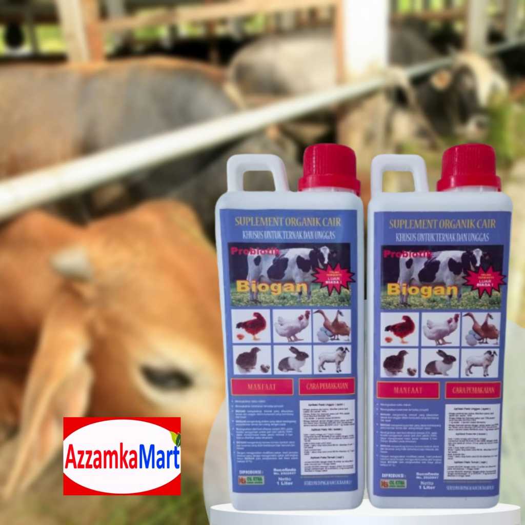 SOC Biogan Vitamin Penggemuk Ternak Pertumbuhan Probiotik Sapi Kambing Ayam Bebek Burung Puyuh COD
