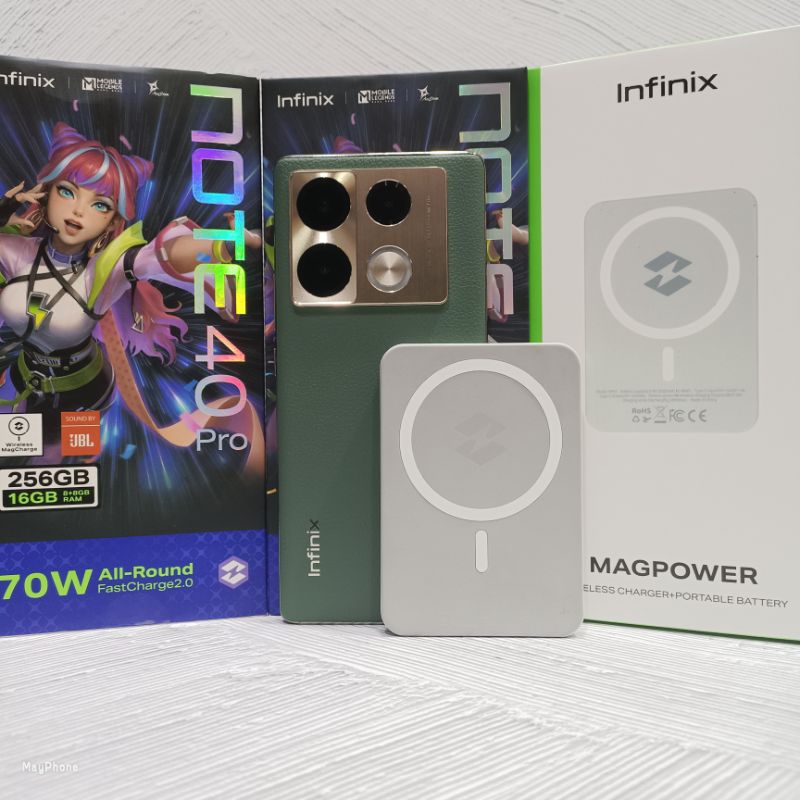 Infinix Note 40 Pro 4G 8/256 GB Handphone Second Bekas Fullset