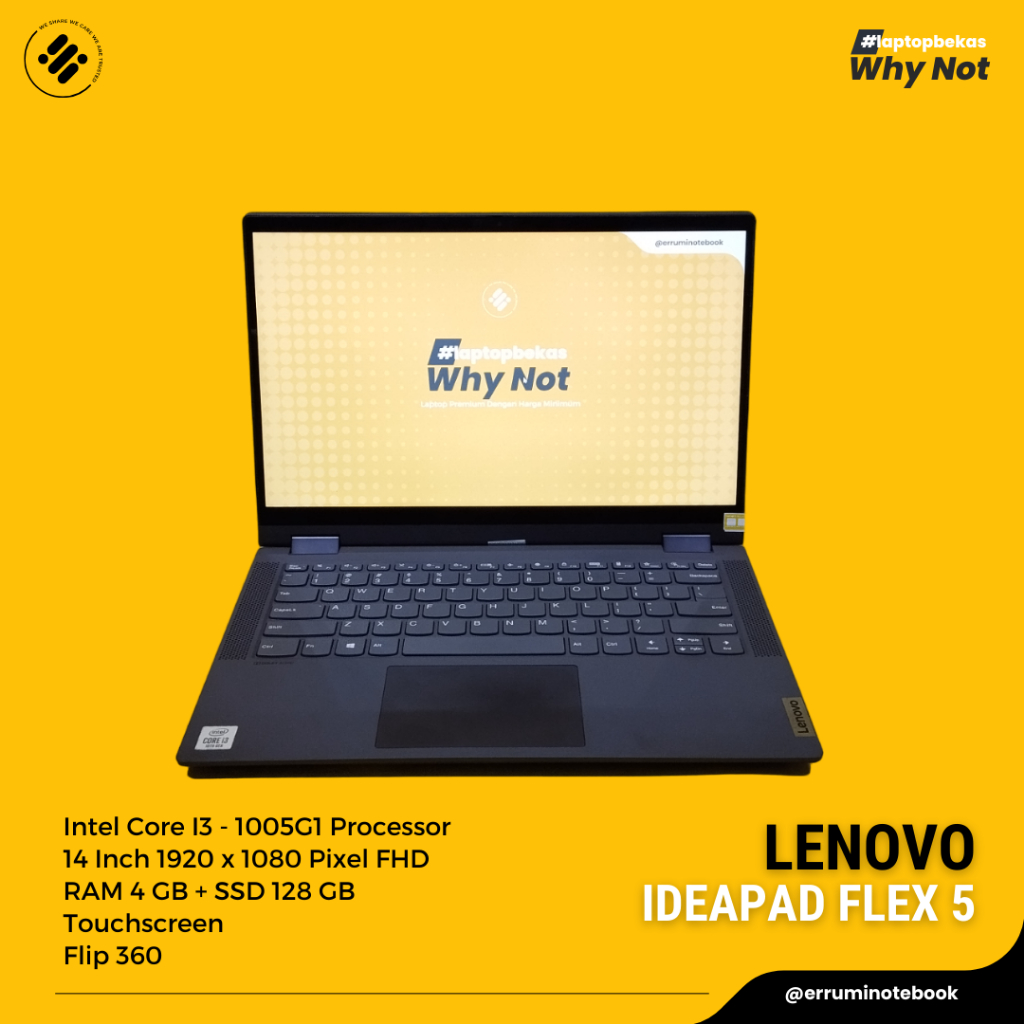 LENOVO IDEAPAD FLEX 5 CORE I3 RAM 4GB SSD 128GB TOUCHSCREEN