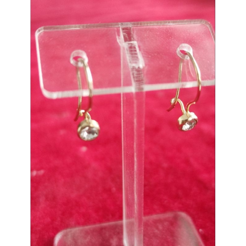 anting bulat kecil mata 1, anting titanium, anting kristal, anting anak, anting belut