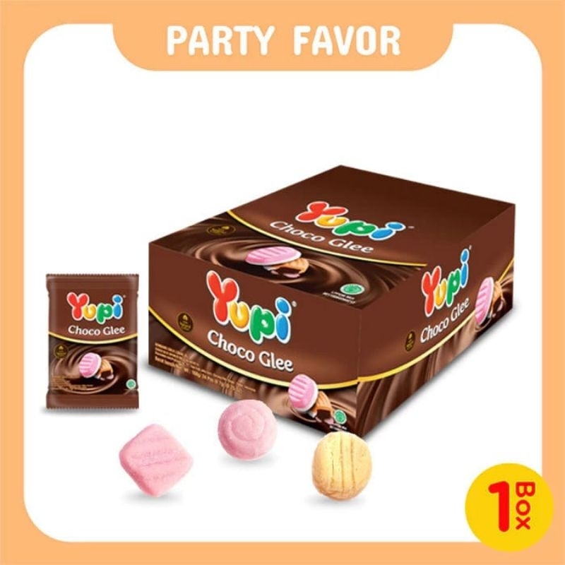 

Yupi Choco Glee box, permen kenyal isi coklat