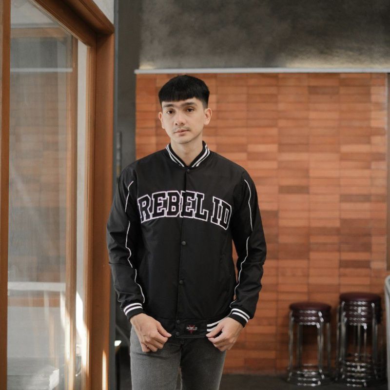 JAKET BASEBALL PRIA PARASUT ANTI AIR FULL BORDIR