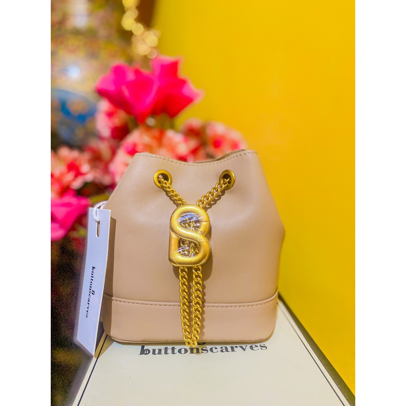 myra small tan bag buttonscarves