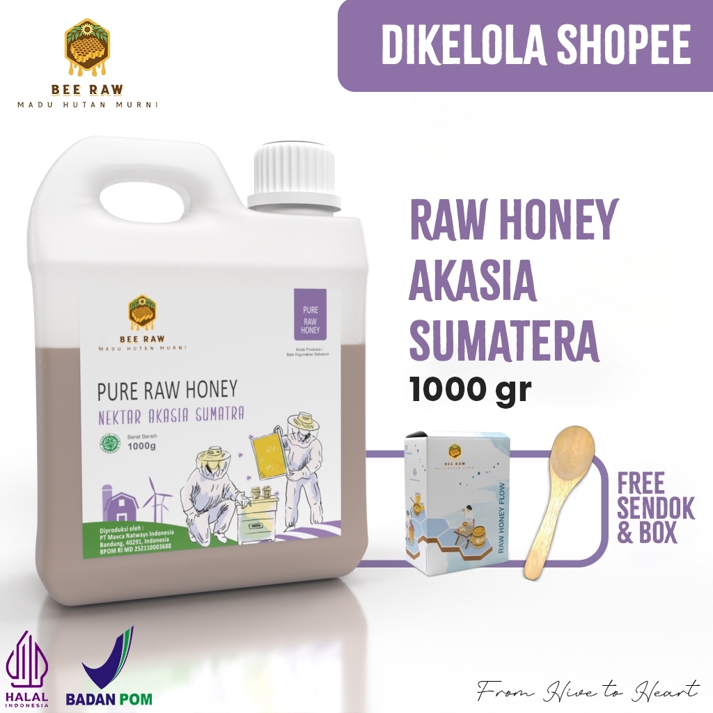 

Bee Raw Madu Nektar Akasia Sumatra 1kg