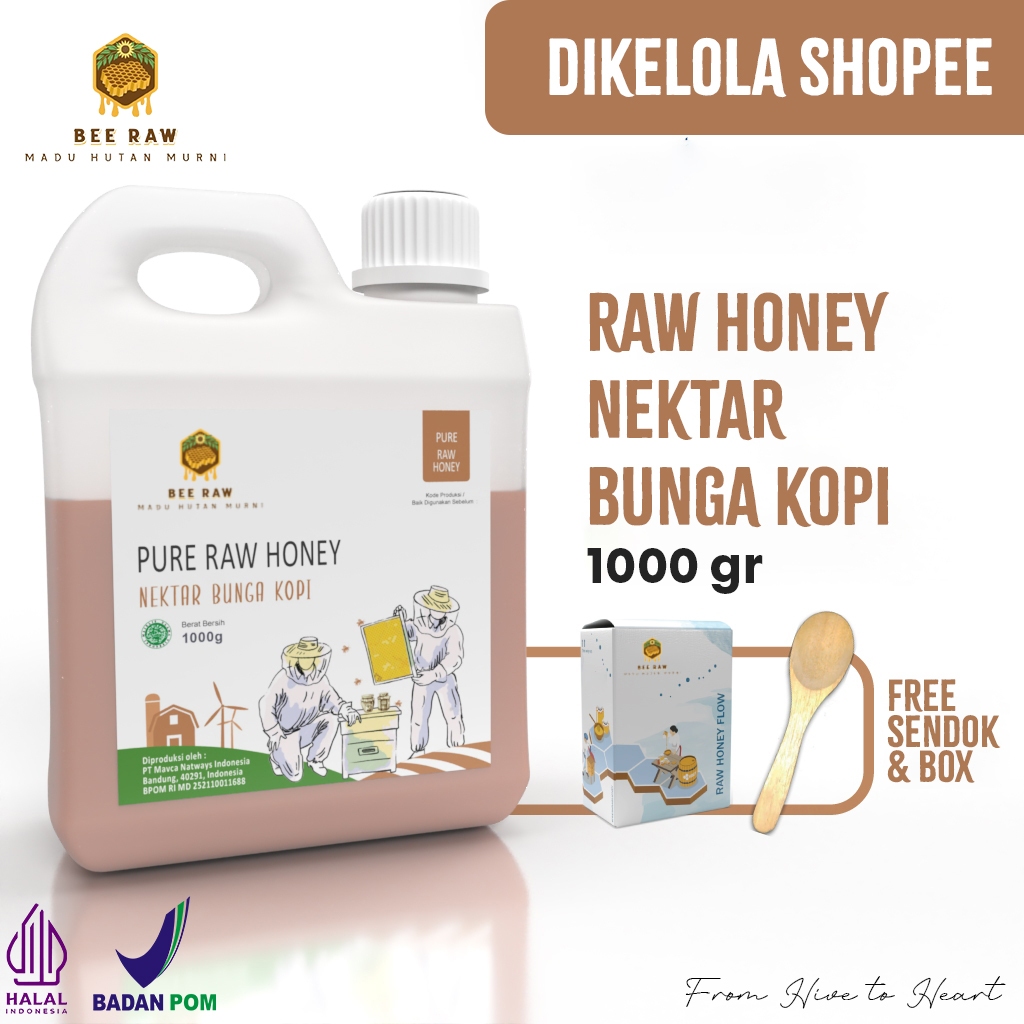

Bee Raw Madu Nektar Bunga Kopi 1kg
