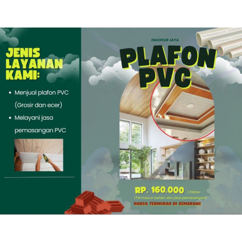 Jasa pemasangan plafon PVC termurah di semarang