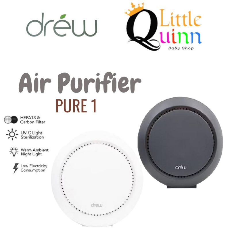 DREW Pure 1 Air Purifier - Saringan Udara HEPA H13 + UV Sterilizer