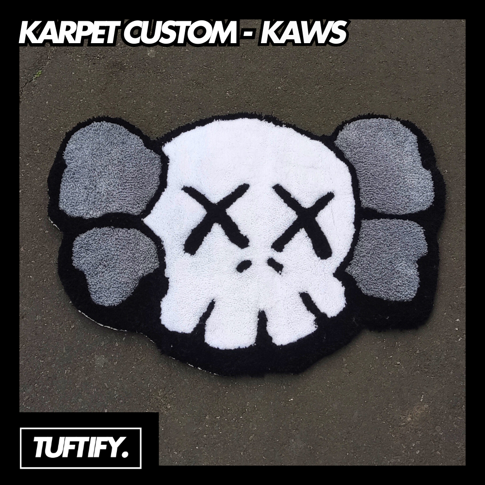 Karpet lantai custom KAWS aesthetic / Tufting rug custom KAWS aesthetic - Tuftify