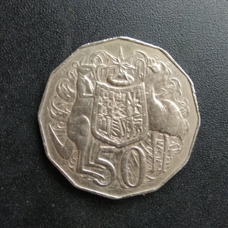 Koin Australia 50 cent 1975