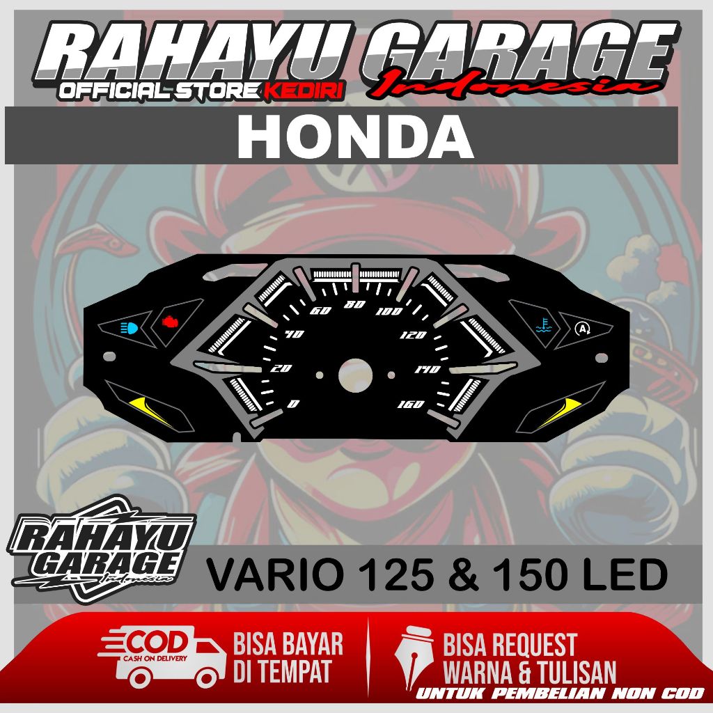PAPAN SPEEDOMETER CUSTOM VARIO 125 LED
