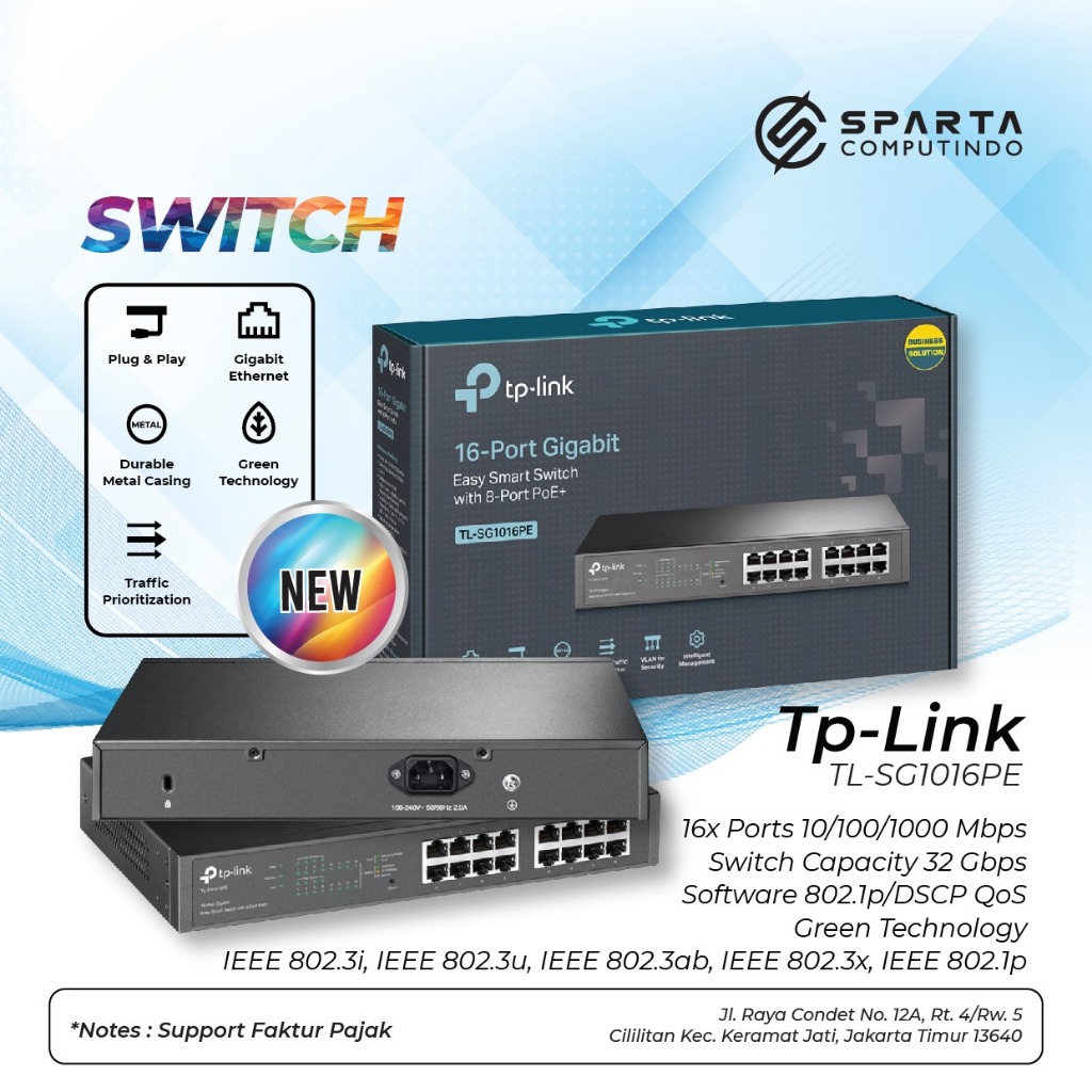 Promo Switch TP-LINK TL-SG1016D
