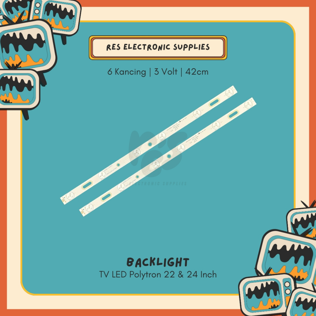〚RES〛Backlight TV LED/LCD Polytron 24 Inch PLD-24D123 24D900 24D901 24D800 24D810 24D301 24D8511 24D