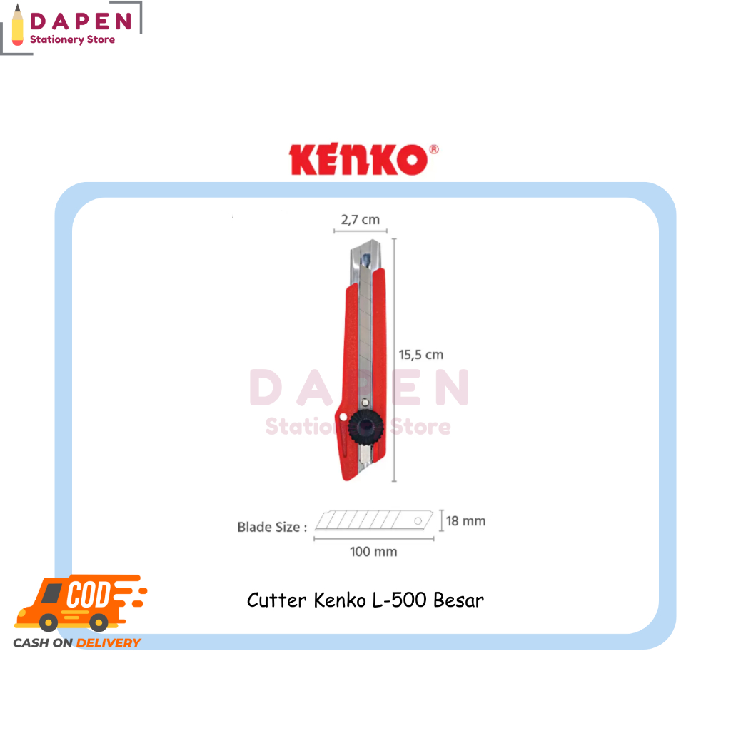 

Cutter Kenko L-500 Pisau Cutter Besar