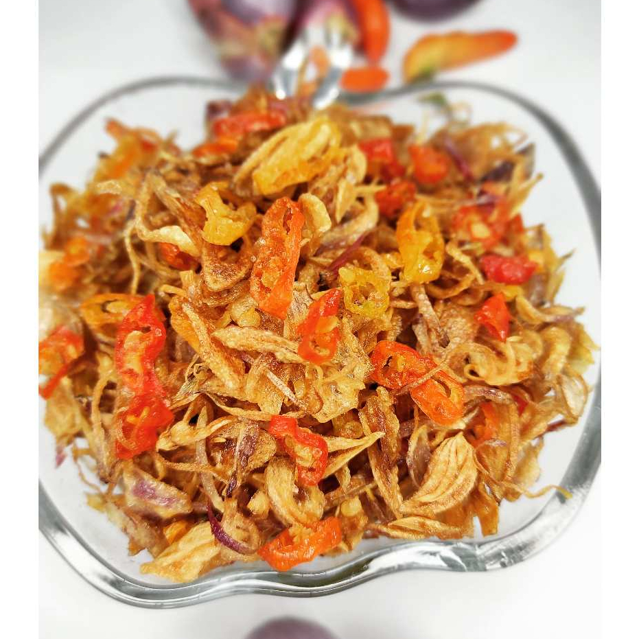 

BAWANG GORENG PEDAS KRIUK ASLI TANPA PENGAWET 25 GR