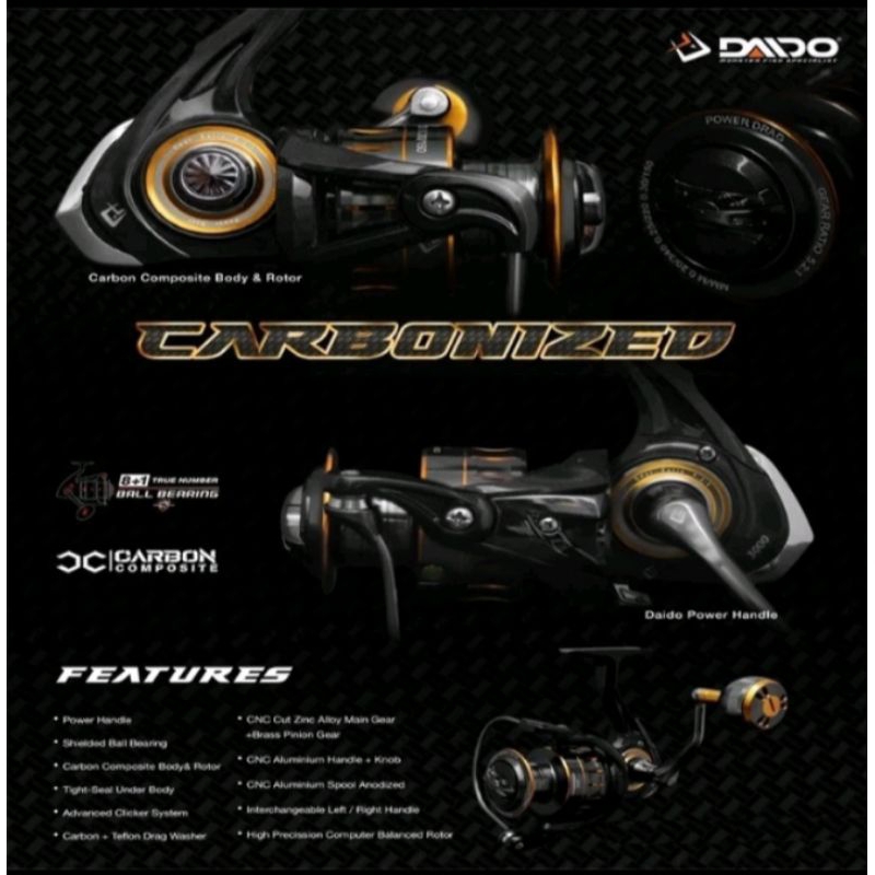 REEL DAIDO CARBONIZED 800 1000