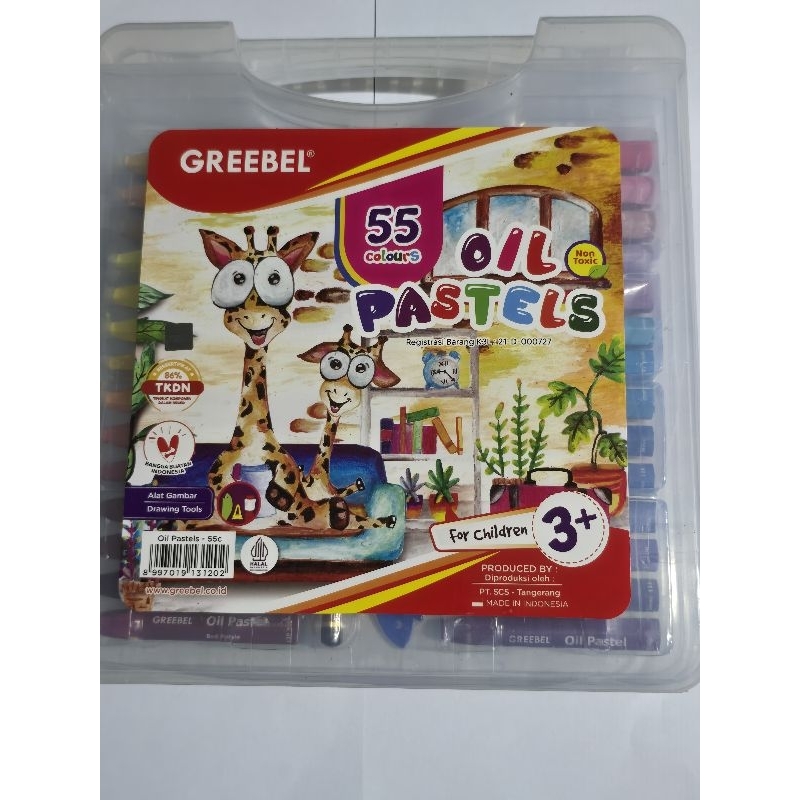 

GREEBEL Crayon Krayon KIDS OIL PASTEL (55 warna) untuk Anak non toxic Greebel Krayon 55C GREEBEL CRAYON 55 WARNA