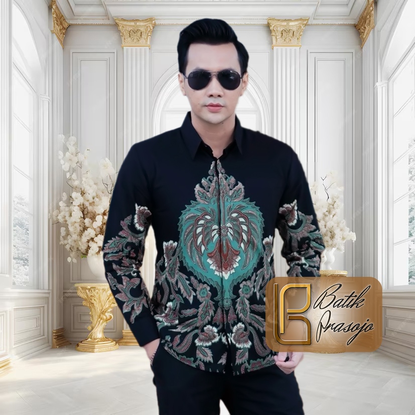 KEMEJA BATIK PRIA LENGAN PANJANG PREMIUM BAJU BATIK PRIA LASKALA BAHAN POLIMIKRO