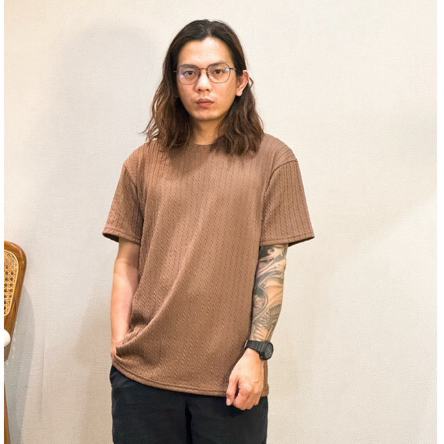 NRKY kaos distro pria Waffle knit polos bahan adem