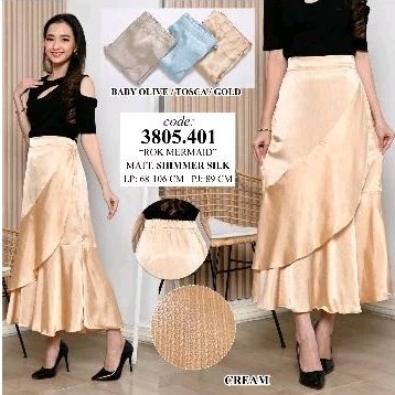 Rok Satin Silky Kilap Model Layer Susun