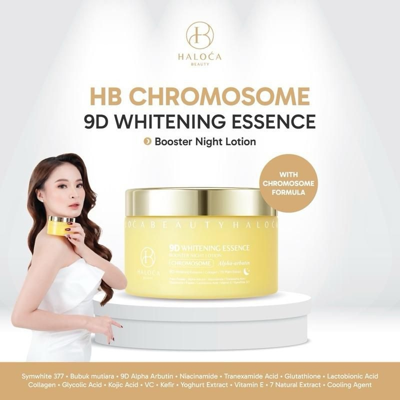 HALOCA BEAUTY HB CHROMOSOME 9D Whitening Essence Booster Night NIGHT LOTION CHROMOSOME