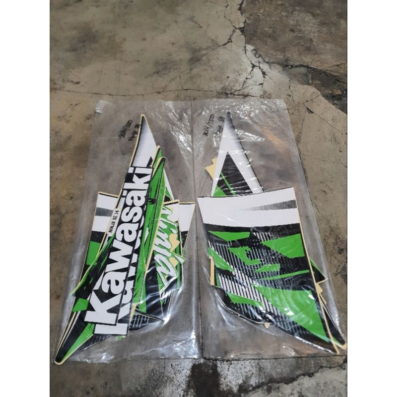 STRIPING STICKER LIS DECAL STANDAR ORI NINJA RR SE 2014 ninja rr spesial edition 2014 hijau