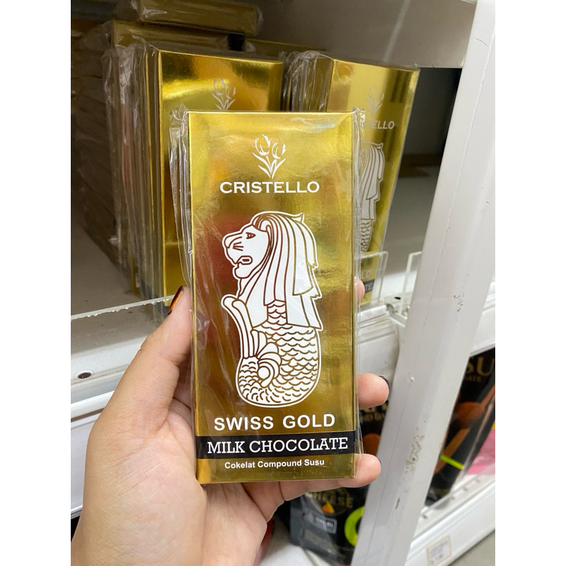 

Cristello Milk Chocolate 100 gr/ cristello Swiss Gold coklat batangan