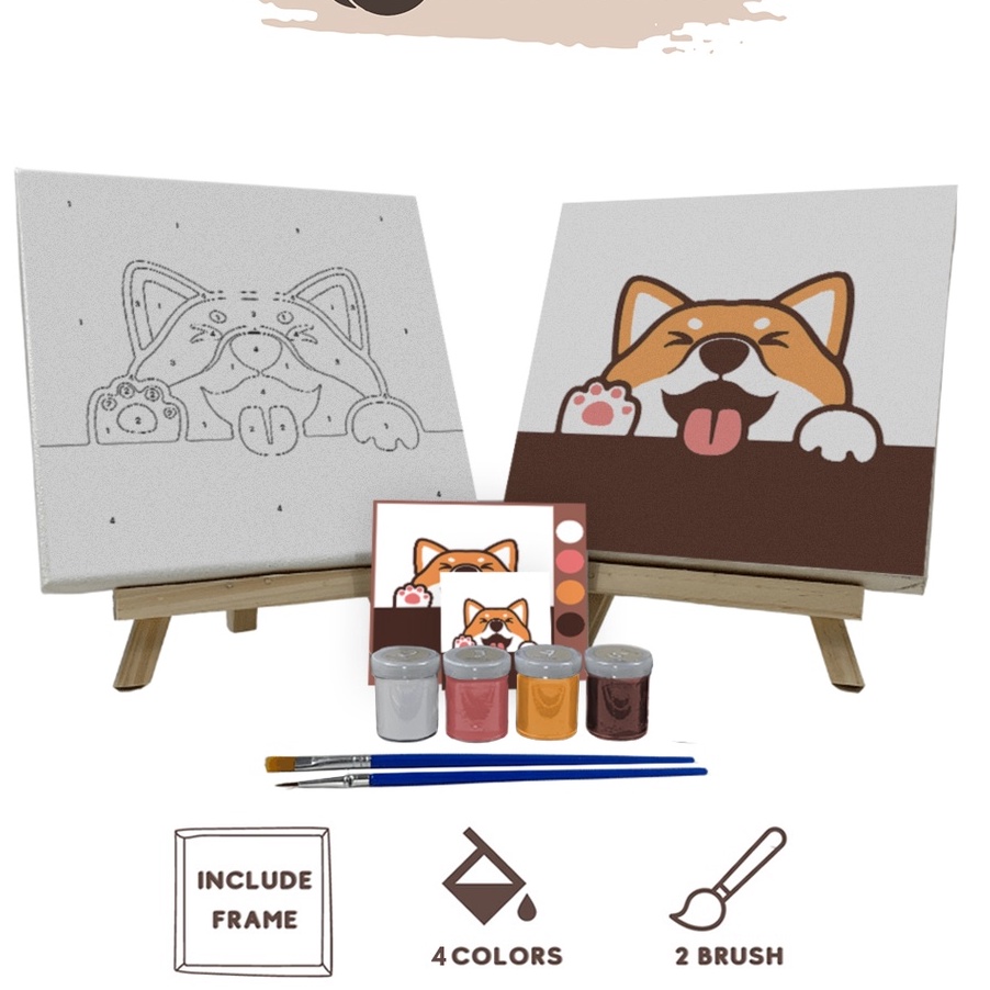 

STOK TERBARU Paint By Number Kit Shiba Inu Doge Cocoartid I Kanvas 2 x 2 cm