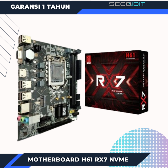 MOTHERBOARD RX7 H61 NVME LGA 1155 DDR3 MOBO H61