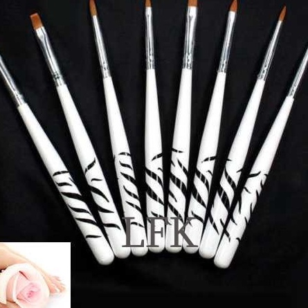 

YUK BELI ZEBRA KUAS BRUSH 8PCS DEKORASI KUE LUKIS CAT KUKU FONDANT CAKE PAINT ART LUSTER DUST PEWARNA HIAS