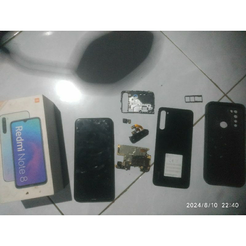 LCD original+frame mulus copotan redmi note 8