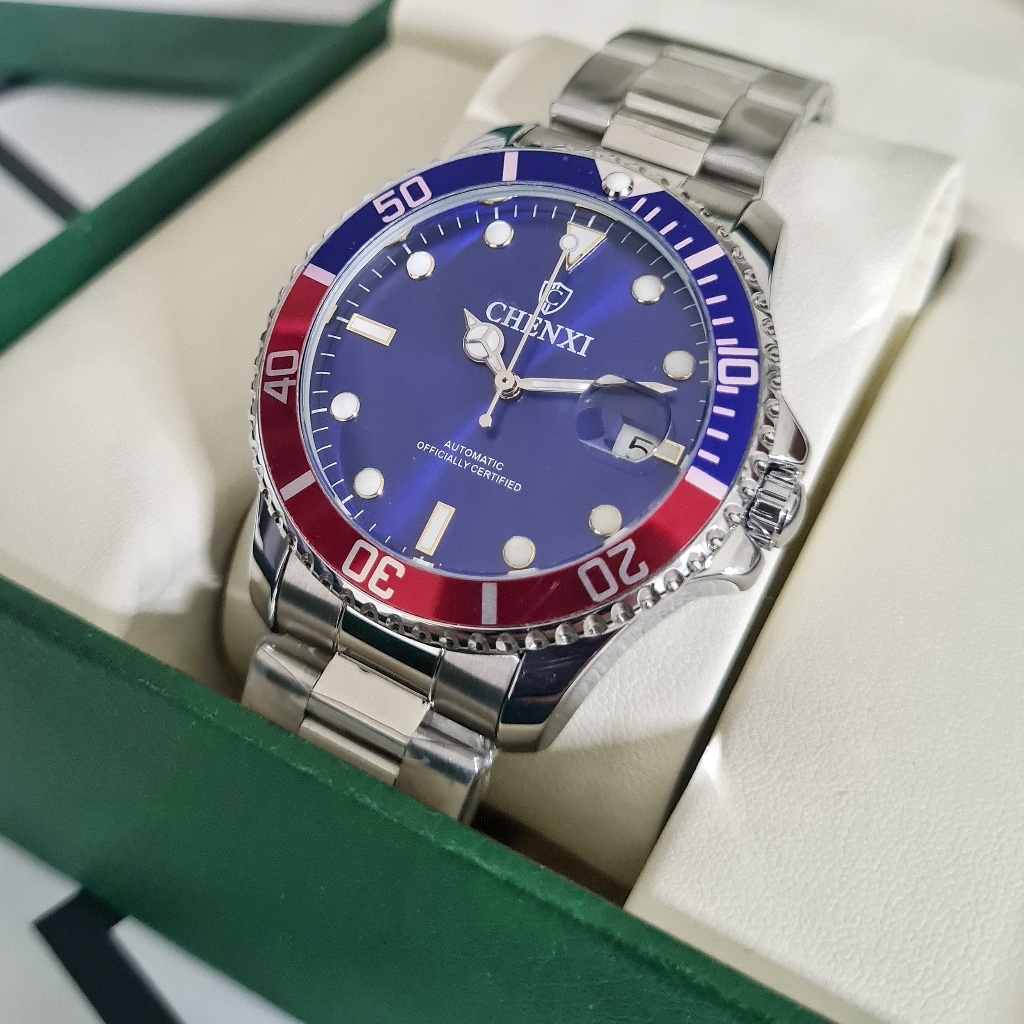CHENXI Inspiro Jam Tangan Pria Original Automatic Otomatis Tanpa Baterai Rantai Stainless Anti Air
