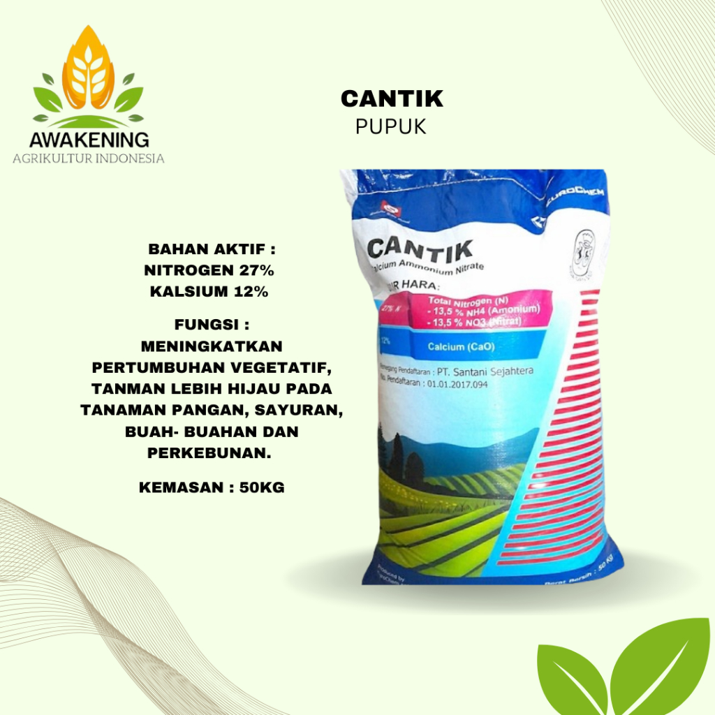 PUPUK CANTIK KALSIUM AMONIUM NITRAT 50KG