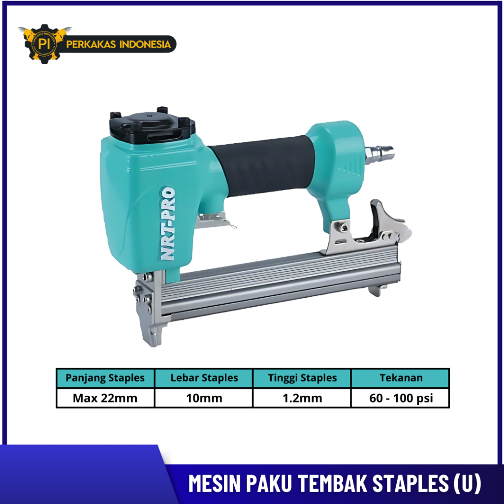 

Mesin Paku Tembak Staples NRT PRO 1022J HD AIR Nailer Stapler Gun Murah Alat Staples Tembak Paku U U