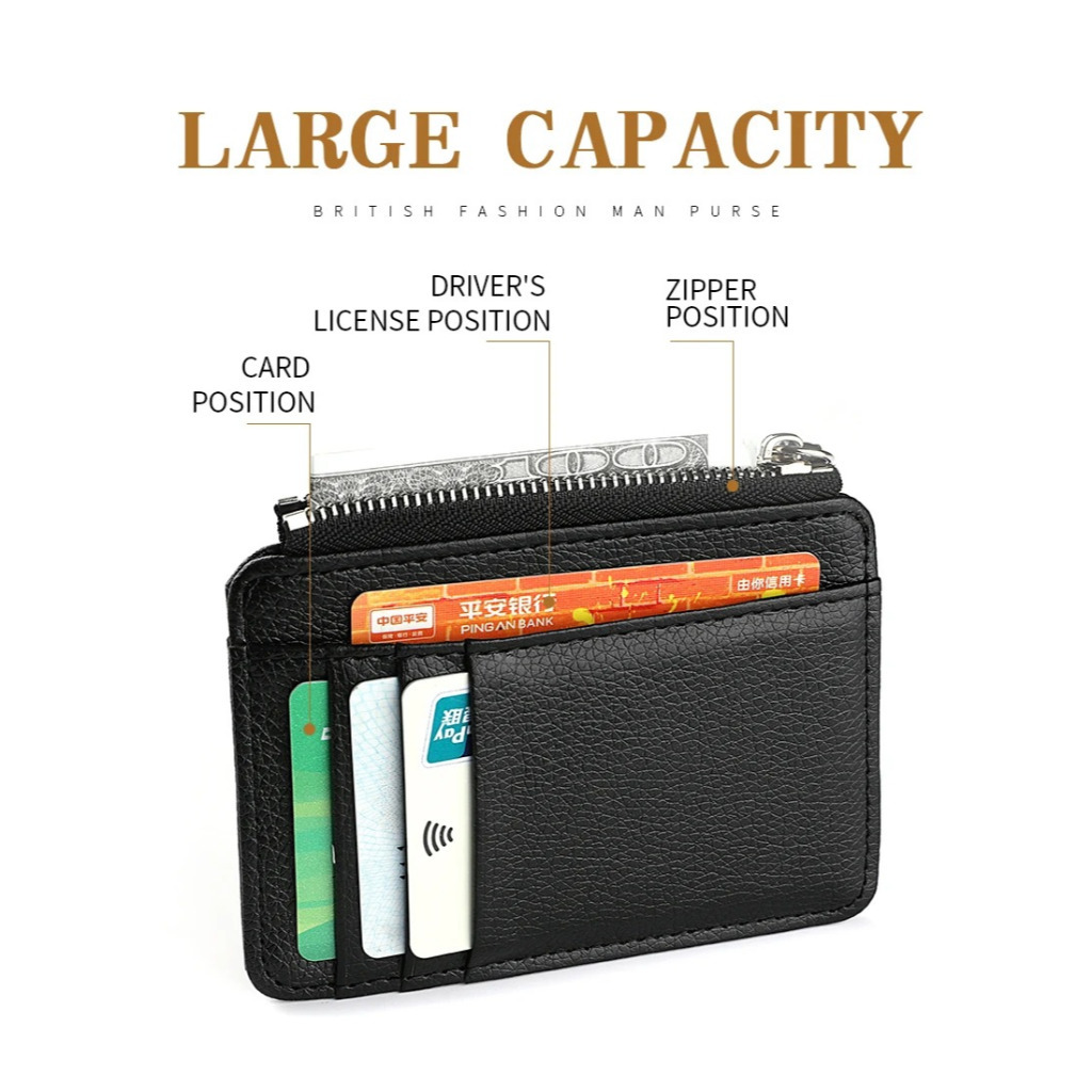 Dompet Kartu Mini Kulit Asli - Dompet Kecil Pria