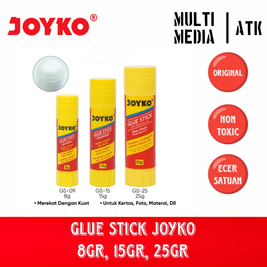 

GLUE STICK LEM KERTAS BATANG JOYKO GS-09 GS-15 GS-25 ECER SATUAN