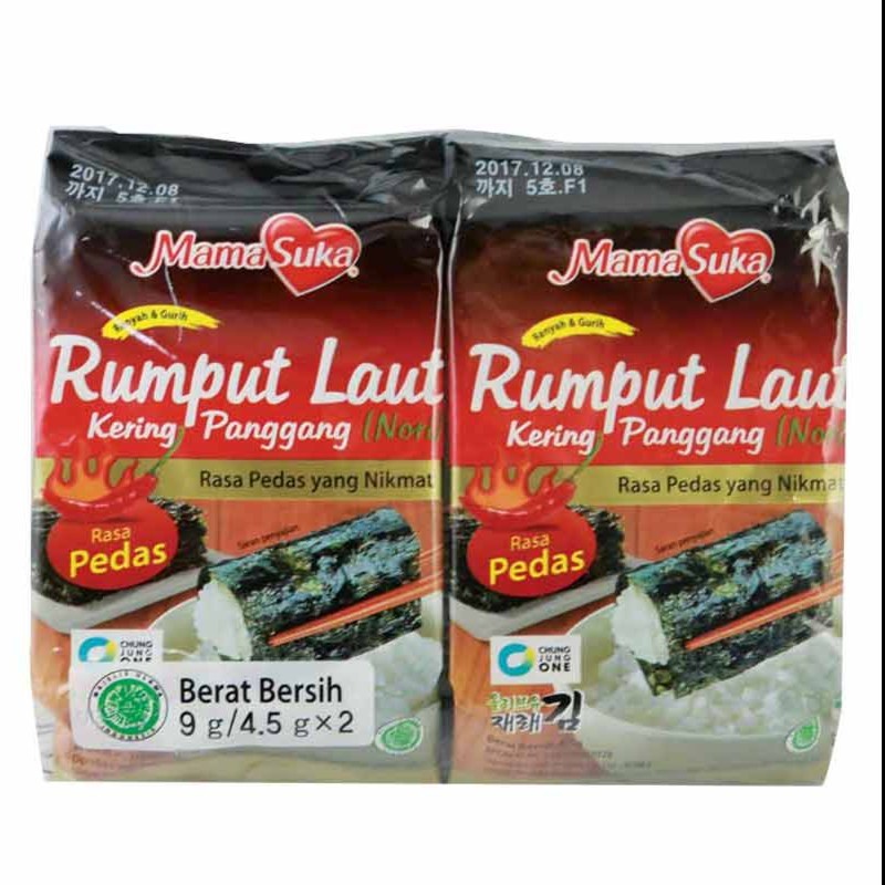 

Mamasuka Rumput Laut Panggang Nori Gim Pedas Spicy isi 2 bungkus