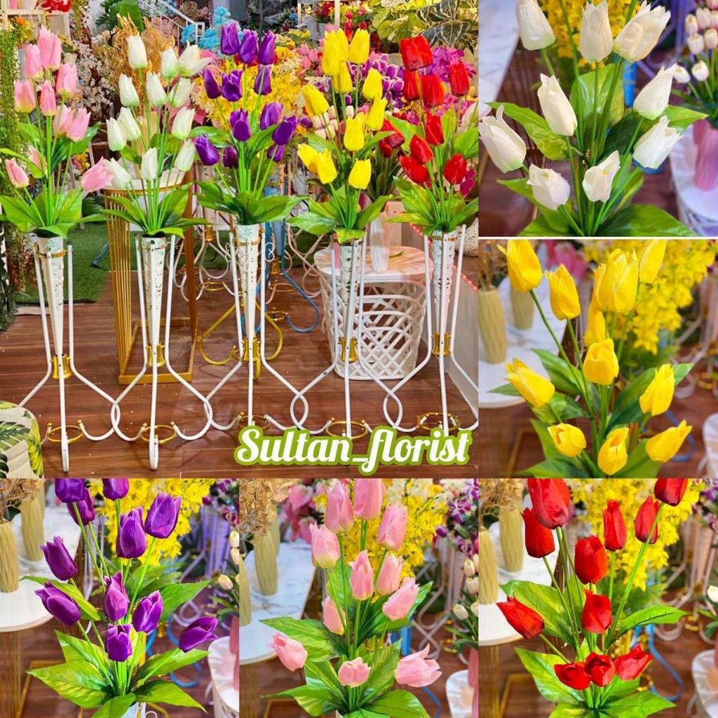 Bunga hias sudut tulip kuncup dekorasi