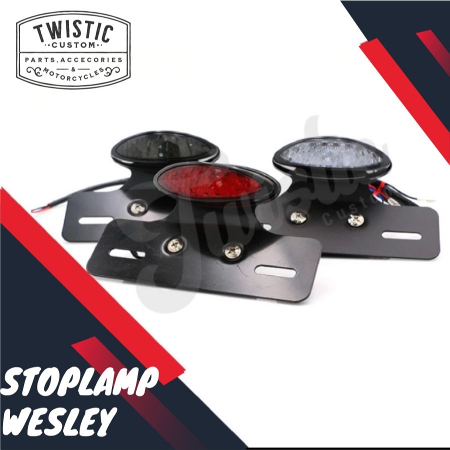 Stoplamp Lampu Rem Belakang LED Wesley Motor Universal W175 Benelli