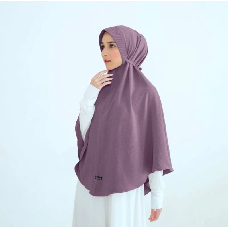 Kerudung Bergo Crinkle Pet Tali Ukuran XL / Bergo Pet Tali Crinkle XL