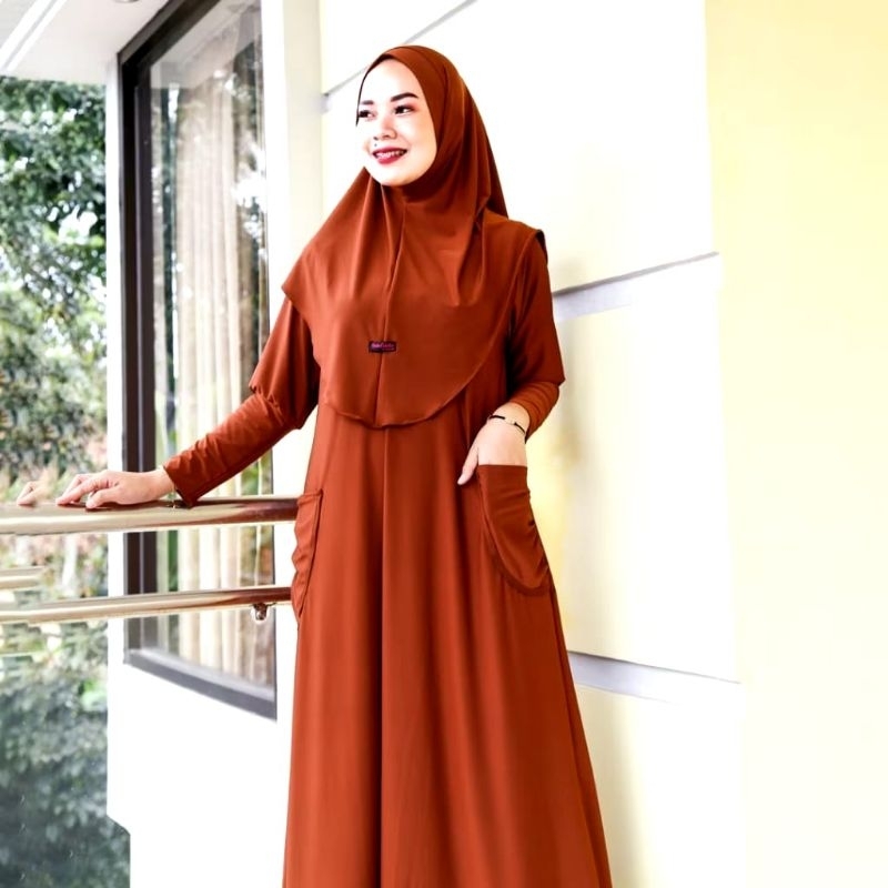 gamis marwah set hijab cuantik
