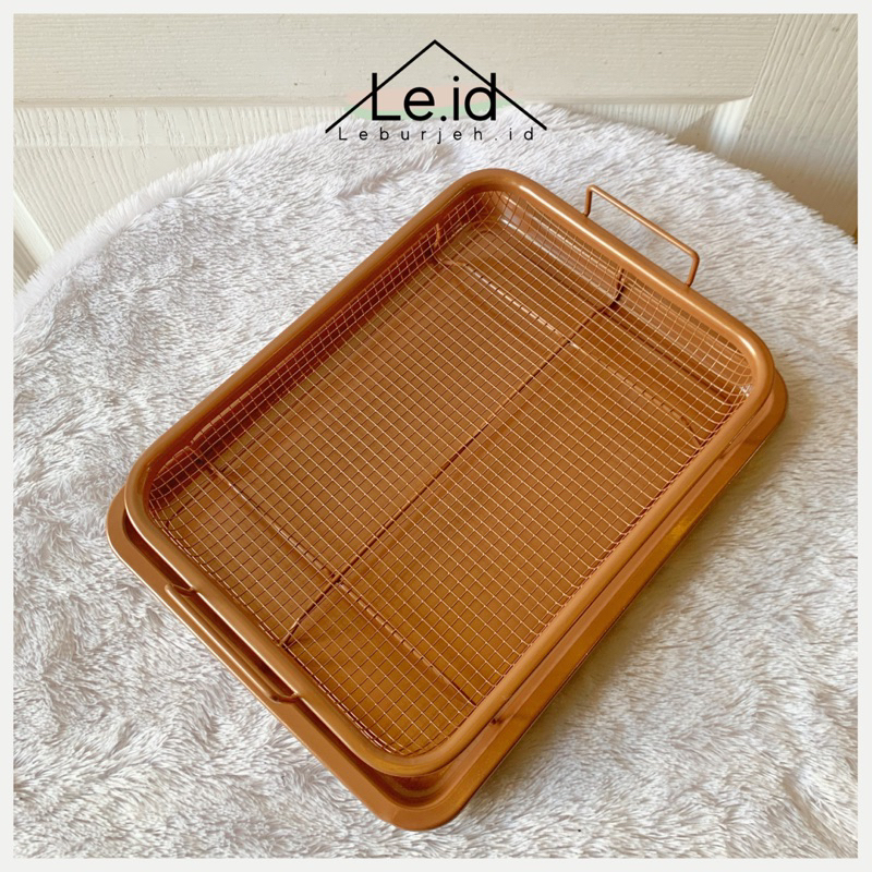 READY STOCK Peniris minyak cooper crisper tray baking tray aesthetic estetik