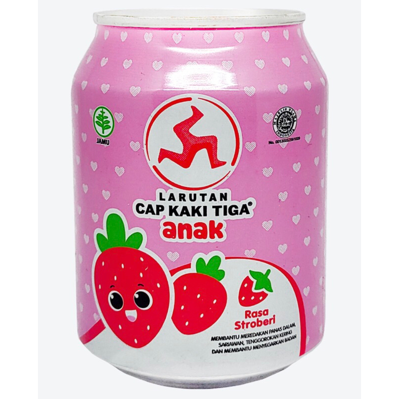 

Larutan Penyegar Cap Kaki Tiga Anak Strawberry 250 Ml