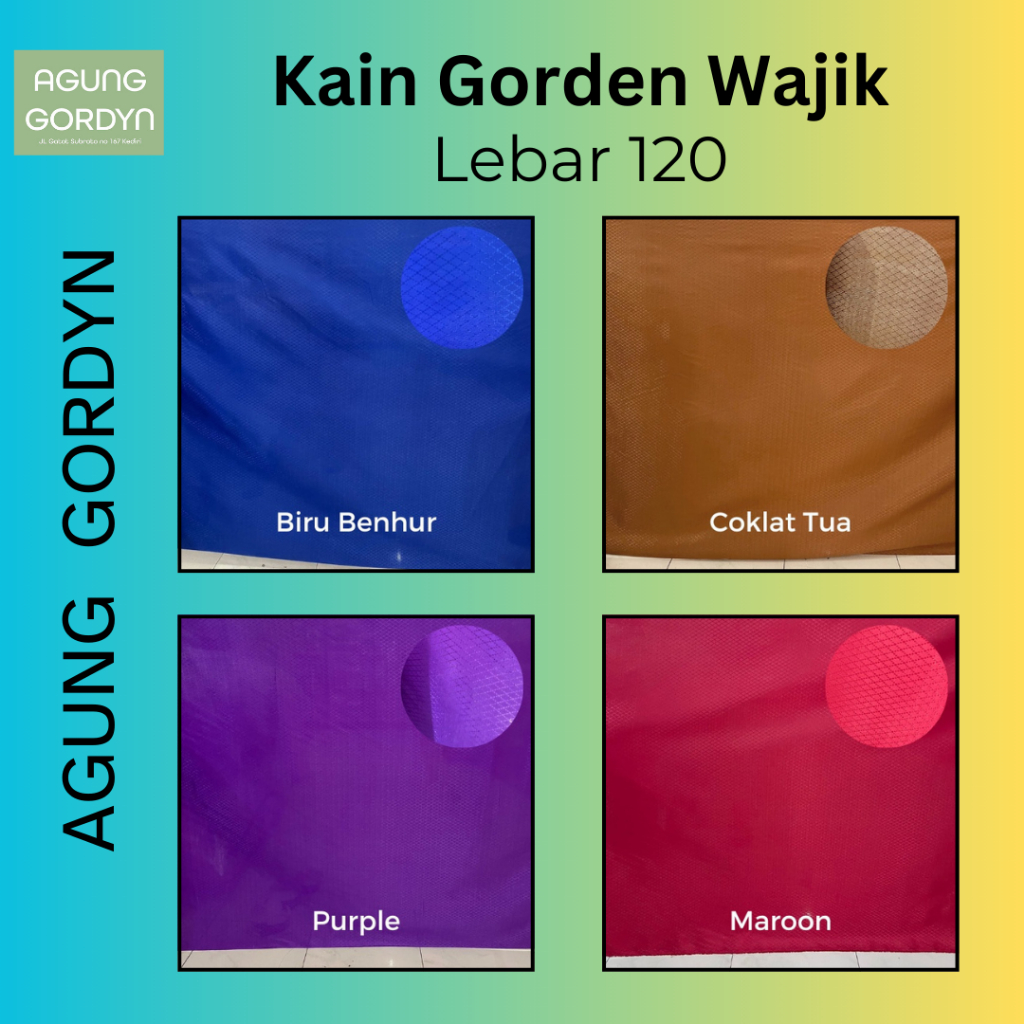 BAHAN KAIN GORDEN WAJIK PLISKET / GORDEN SATIN VANESSA LEBAR 120 CM