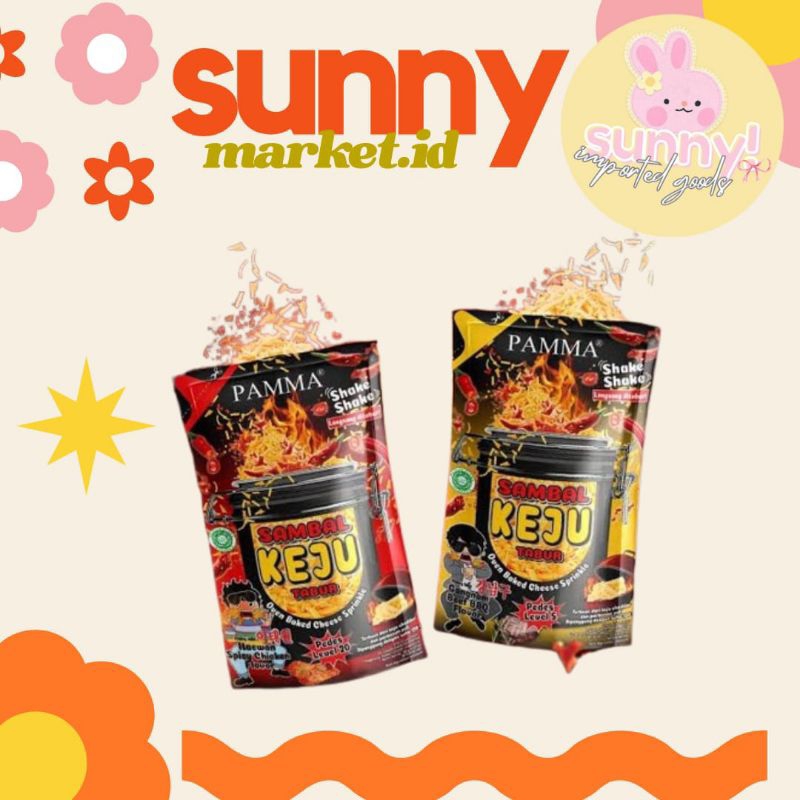 

SUNNYMARKET - PAMMA KEJU TABUR PEDAS SAMBAL KEJU TABUR SAMBEL GANGNAM BEEF BBQ LEVEL 5 DAN LEVEL 20 ISI 30 GR