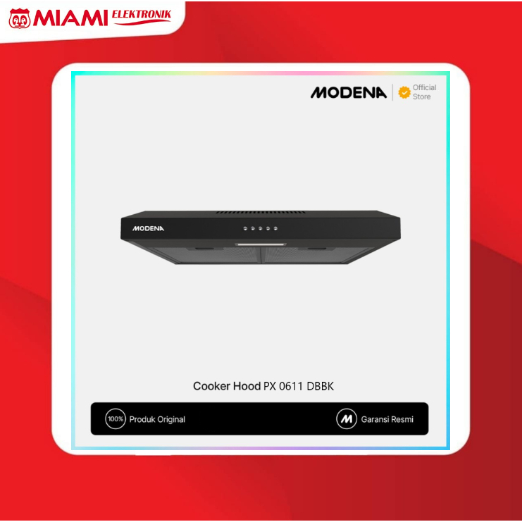 Modena Cooker Hood PX 0611 DBBK - Hisap Dapur Slim 60cm