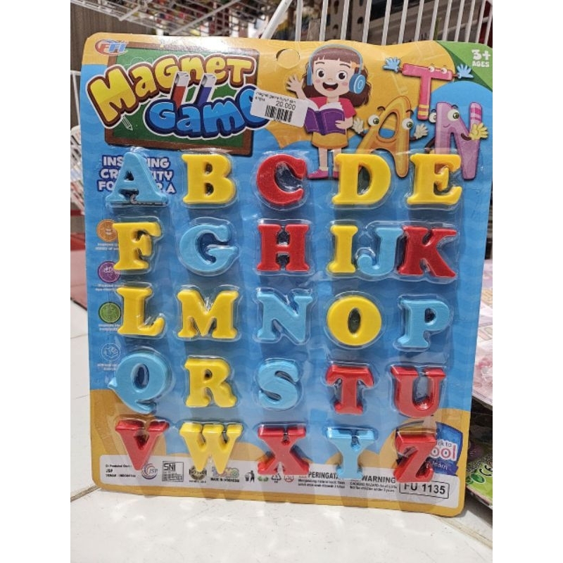 Magnet Game Huruf, Angka, dan Hijaiyah/Magnet Kulkas