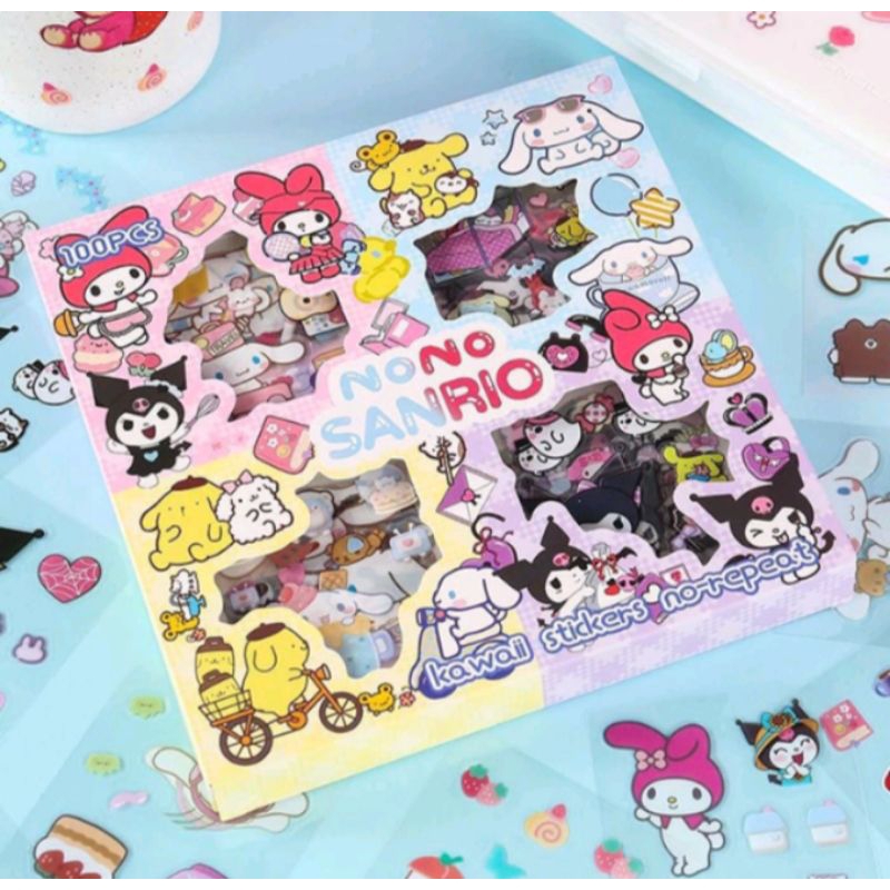 

Stiker Sanrio Karakter kuromi Melody Cinamonrol Anti Air Korea Lucu sticker lucu